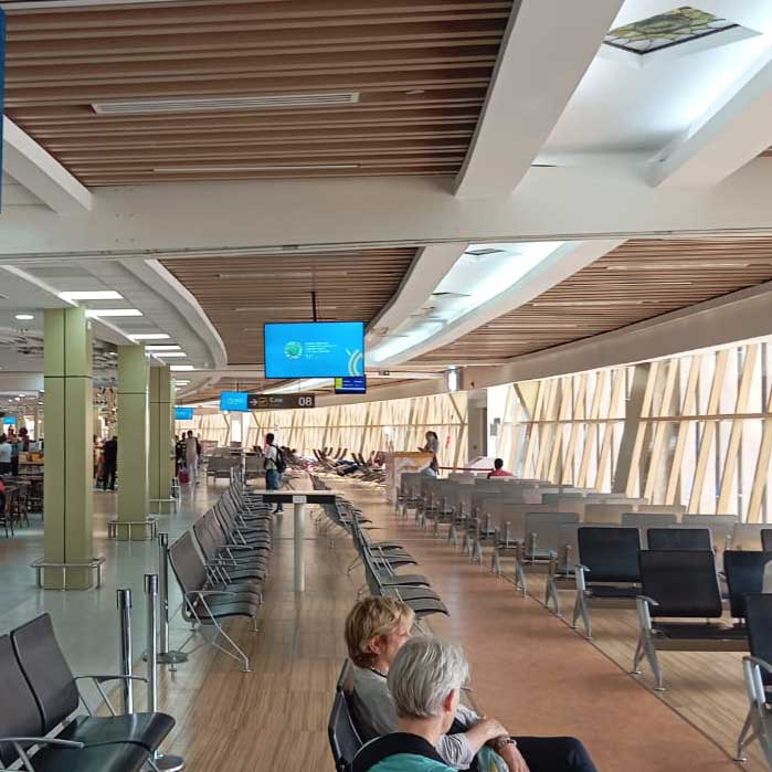 Large format airport advertising environment