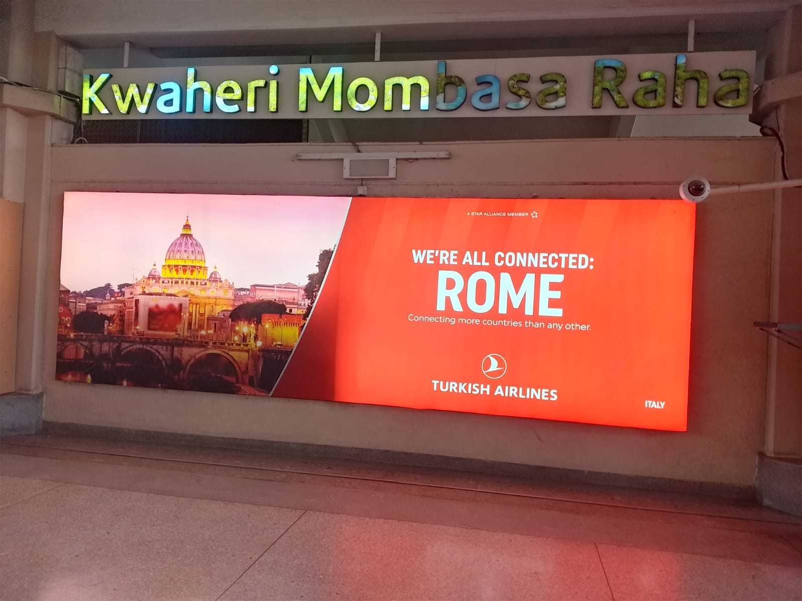 Airport advertising display